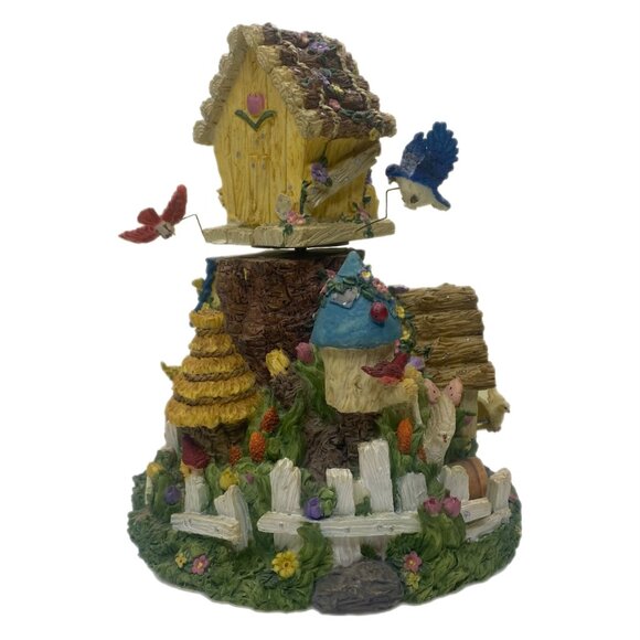 Vintage Music Box Plays "I Whistle a Happy Tune" Features Birds in a Tree House - Picture 3 of 15